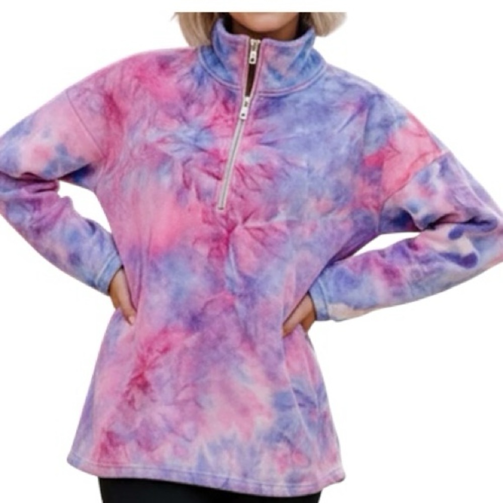 And the Why Quarter Zip Tie Dye Pullover